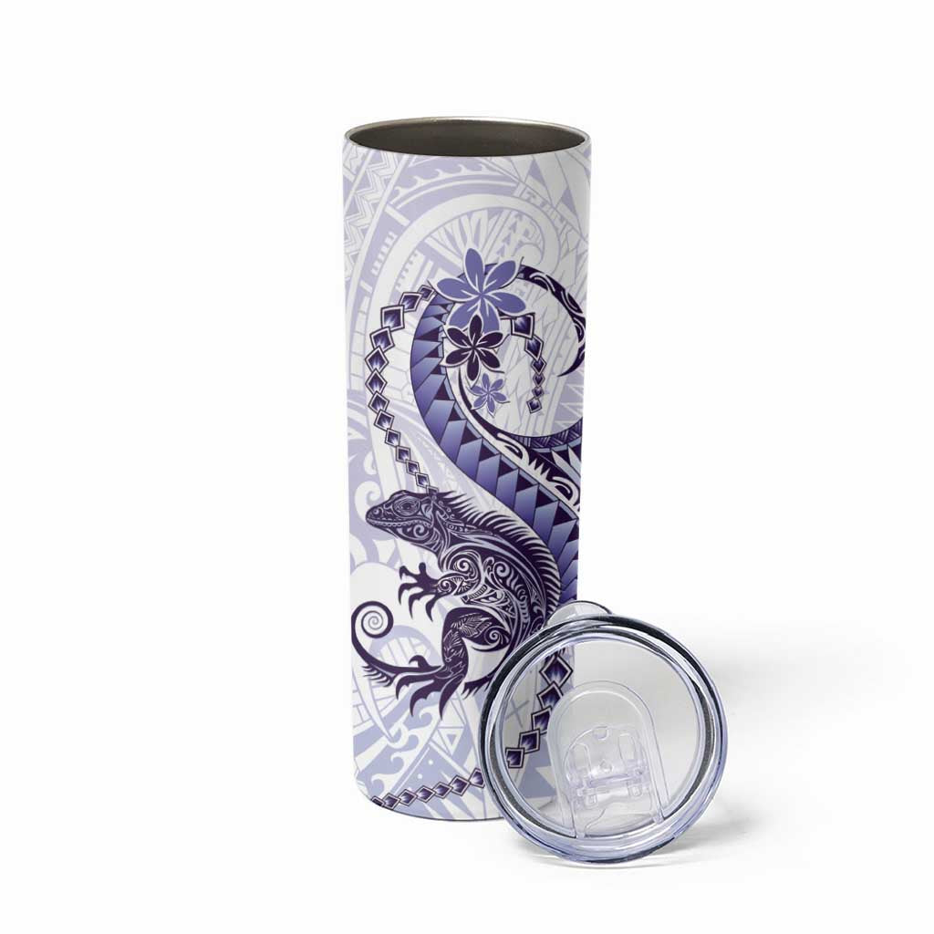 Purple Maori Tuatara Skinny Tumbler Luxury Pastel Pattern LT01 - Polynesian Pride