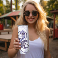 Purple Maori Tuatara Skinny Tumbler Luxury Pastel Pattern LT01 - Polynesian Pride