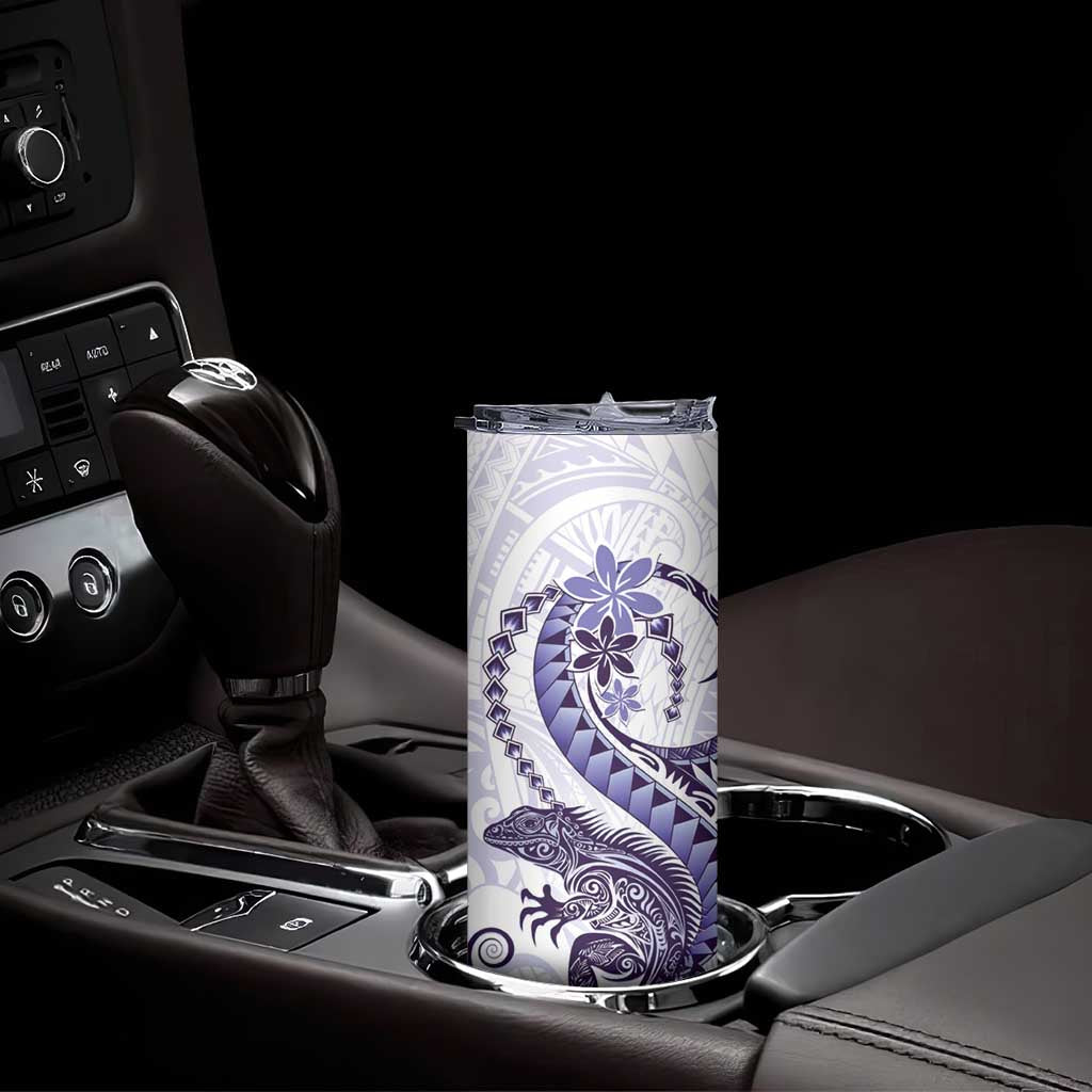Purple Maori Tuatara Skinny Tumbler Luxury Pastel Pattern LT01 - Polynesian Pride