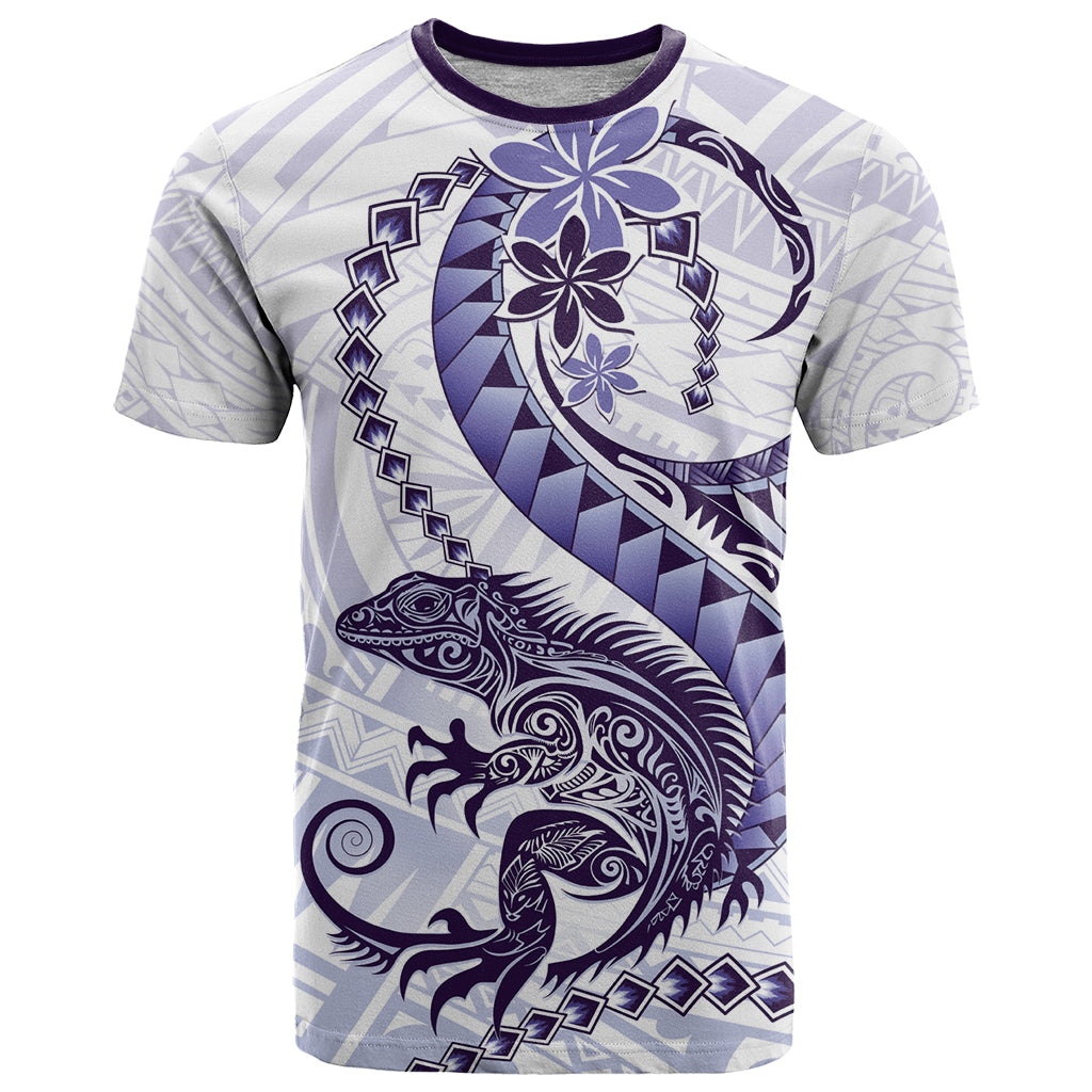 Purple Maori Tuatara T Shirt Luxury Pastel Pattern