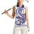 Purple Maori Tuatara Women Sleeveless Polo Shirt Luxury Pastel Pattern