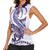 Purple Maori Tuatara Women Sleeveless Polo Shirt Luxury Pastel Pattern