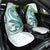 Teal Maori Tuatara Car Seat Cover Luxury Pastel Pattern