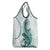Teal Maori Tuatara Grocery Bag Luxury Pastel Pattern