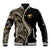 Hawaii Pineapple Brown Tribal Pattern Baseball Jacket - Polynesian Pride