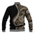 Hawaii Pineapple Brown Tribal Pattern Baseball Jacket - Polynesian Pride