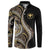 Hawaii Pineapple Brown Tribal Pattern Button Sweatshirt - Polynesian Pride