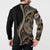 Hawaii Pineapple Brown Tribal Pattern Button Sweatshirt - Polynesian Pride