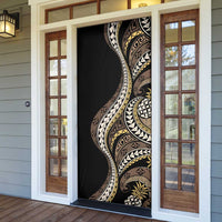 Hawaii Pineapple Brown Tribal Pattern Door Cover LT01 - Polynesian Pride