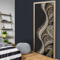 Hawaii Pineapple Brown Tribal Pattern Door Cover LT01 - Polynesian Pride