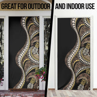 Hawaii Pineapple Brown Tribal Pattern Door Cover LT01 - Polynesian Pride