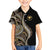 Hawaii Pineapple Brown Tribal Pattern Kid Hawaiian Shirt - Polynesian Pride