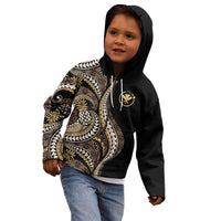 Hawaii Pineapple Brown Tribal Pattern Kid Hoodie LT01 - Polynesian Pride