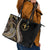 Hawaii Pineapple Brown Tribal Pattern Leather Tote Bag - Polynesian Pride