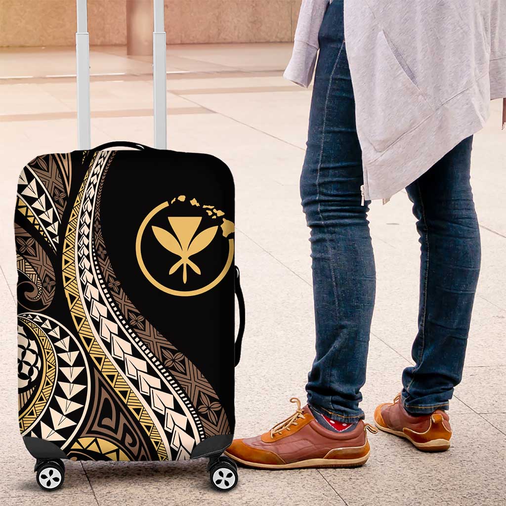 Hawaii Pineapple Brown Tribal Pattern Luggage Cover LT01 Brown - Polynesian Pride