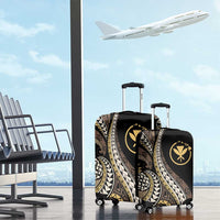 Hawaii Pineapple Brown Tribal Pattern Luggage Cover LT01 - Polynesian Pride