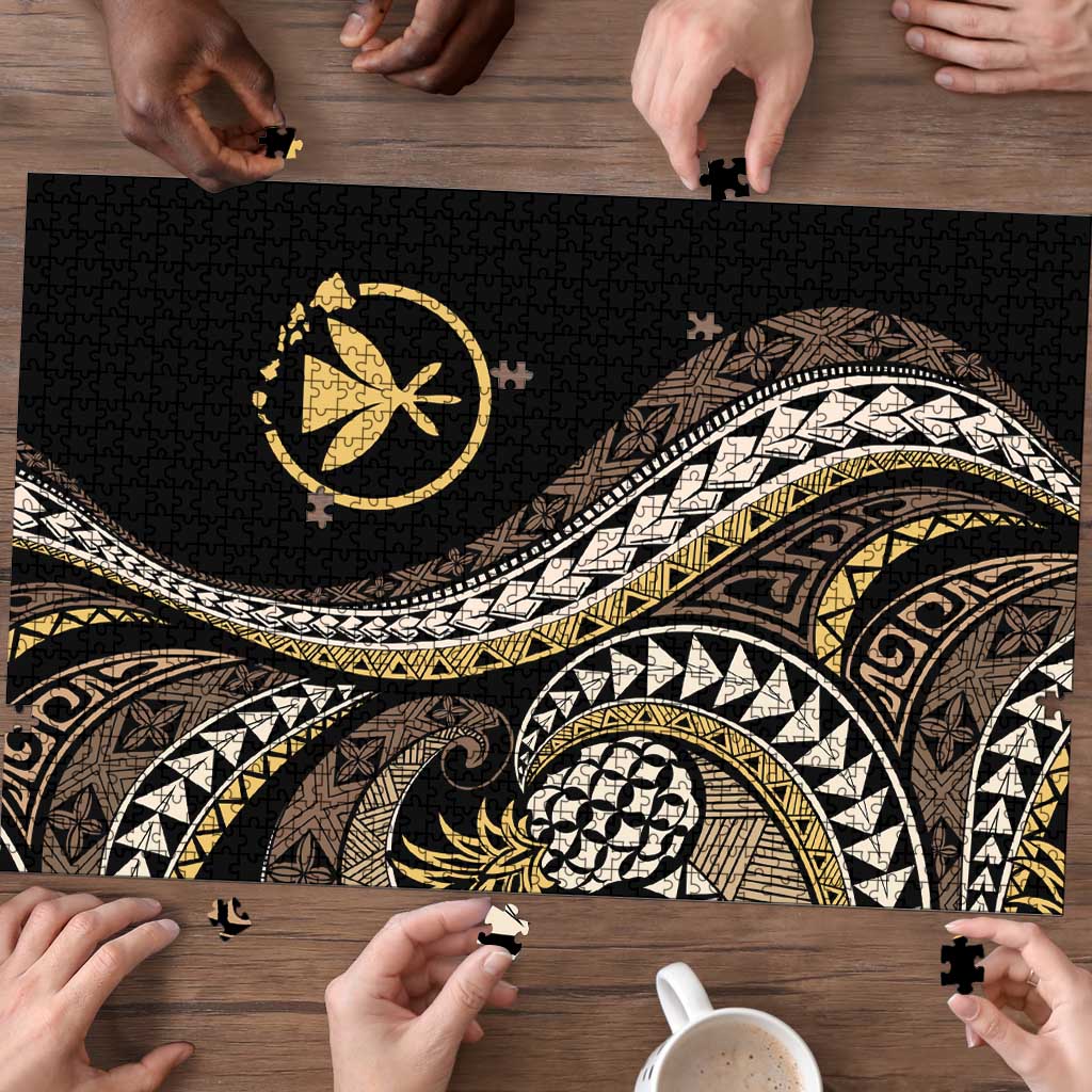 Hawaii Pineapple Brown Tribal Pattern Puzzle - Polynesian Pride