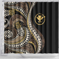 Hawaii Pineapple Brown Tribal Pattern Shower Curtain LT01 - Polynesian Pride