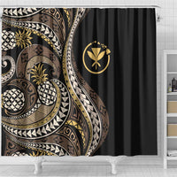 Hawaii Pineapple Brown Tribal Pattern Shower Curtain LT01 - Polynesian Pride