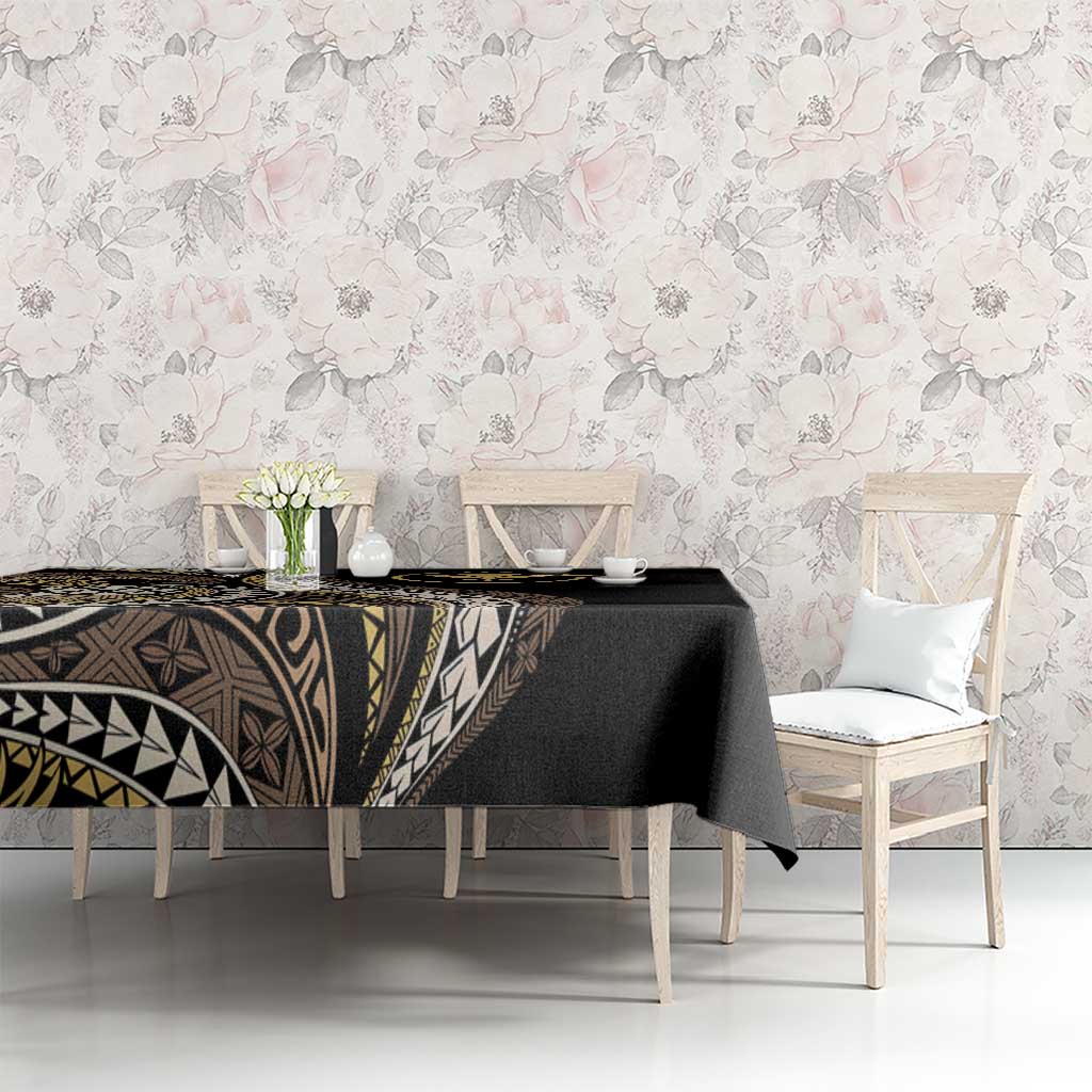Hawaii Pineapple Brown Tribal Pattern Tablecloth - Polynesian Pride