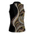 Hawaii Pineapple Brown Tribal Pattern Women Sleeveless Polo Shirt - Polynesian Pride