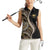 Hawaii Pineapple Brown Tribal Pattern Women Sleeveless Polo Shirt - Polynesian Pride