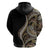 Hawaii Pineapple Brown Tribal Pattern Zip Hoodie - Polynesian Pride