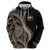 Hawaii Pineapple Brown Tribal Pattern Zip Hoodie - Polynesian Pride