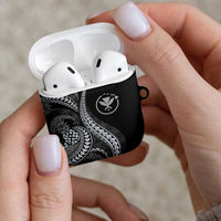 Hawaii Pineapple Gray Scale Tribal Pattern AirPods Case LT01 - Polynesian Pride