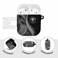 Hawaii Pineapple Gray Scale Tribal Pattern AirPods Case LT01 - Polynesian Pride