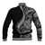 Hawaii Pineapple Gray Scale Tribal Pattern Baseball Jacket - Polynesian Pride