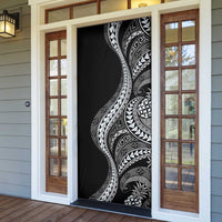 Hawaii Pineapple Gray Scale Tribal Pattern Door Cover LT01 - Polynesian Pride