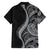 Hawaii Pineapple Gray Scale Tribal Pattern Family Matching Summer Maxi Dress and Hawaiian Shirt - Polynesian Pride