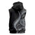 Hawaii Pineapple Gray Scale Tribal Pattern Sleeveless Zip Hoodie - Polynesian Pride