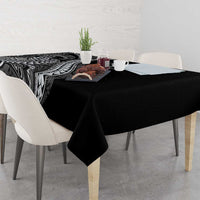 Hawaii Pineapple Gray Scale Tribal Pattern Tablecloth - Polynesian Pride
