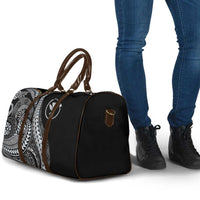 Hawaii Pineapple Gray Scale Tribal Pattern Travel Bag - Polynesian Pride
