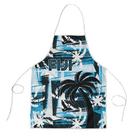Fijian Rugby Apron Grunge Palm Stylized LT01 Blue - Polynesian Pride