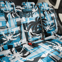 Fijian Rugby Back Car Seat Cover Grunge Palm Stylized LT01 - Polynesian Pride
