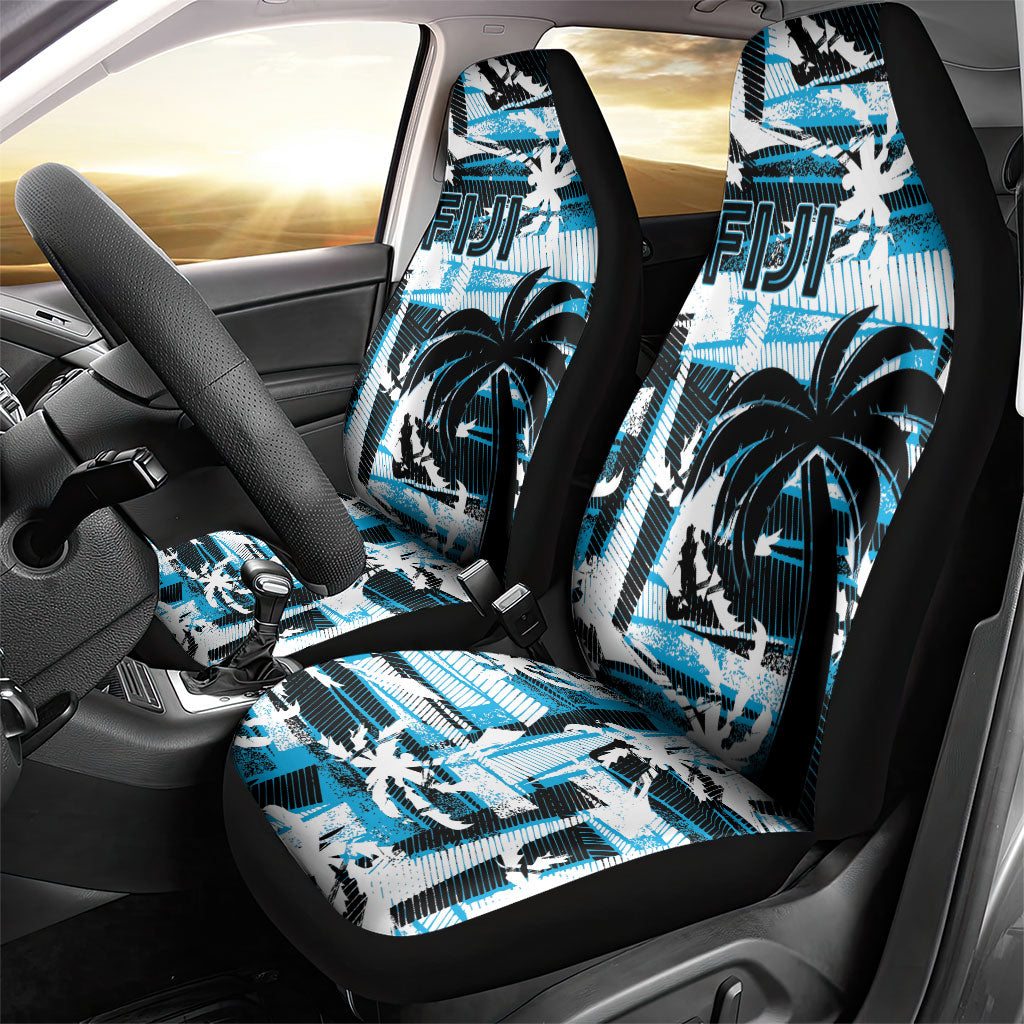 Fijian Rugby Car Seat Cover Grunge Palm Stylized LT01 - Polynesian Pride