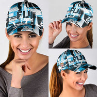 Fijian Rugby Classic Cap Grunge Palm Stylized LT01 - Polynesian Pride