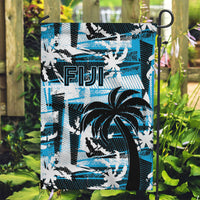 Fijian Rugby Garden Flag Grunge Palm Stylized LT01 Garden Flag Blue - Polynesian Pride