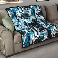 Fijian Rugby Quilt Grunge Palm Stylized LT01 - Polynesian Pride