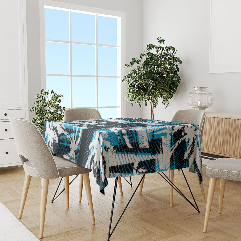 Fijian Rugby Tablecloth Grunge Palm Stylized LT01 - Polynesian Pride