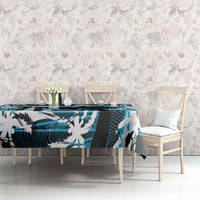 Fijian Rugby Tablecloth Grunge Palm Stylized LT01 - Polynesian Pride