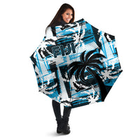 Fijian Rugby Umbrella Grunge Palm Stylized LT01 - Polynesian Pride