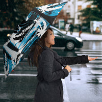 Fijian Rugby Umbrella Grunge Palm Stylized LT01 - Polynesian Pride