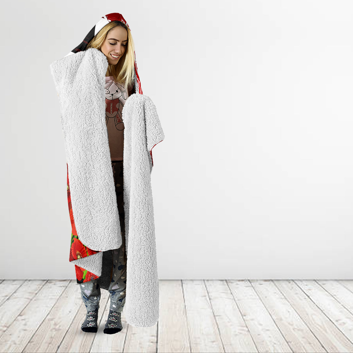 New Zealand ANZAC Waitangi Day Hooded Blanket Lest We Forget Soldier Tiki Maori Style LT03 - Polynesian Pride