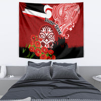 New Zealand ANZAC Waitangi Day Tapestry Lest We Forget Soldier Tiki Maori Style LT03 - Polynesian Pride