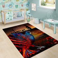 New Zealand Tui Bird Soldier ANZAC Area Rug Lest We Forget LT03 - Polynesian Pride