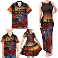 New Zealand Tui Bird Soldier ANZAC Family Matching Tank Maxi Dress and Hawaiian Shirt Lest We Forget LT03 - Polynesian Pride